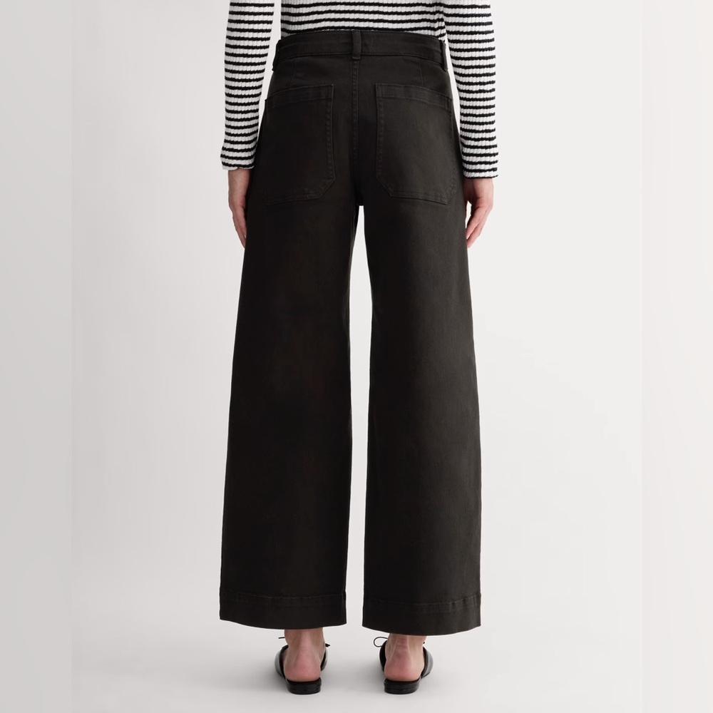 Everlane Womens The Wide Leg Jean 27 Black Ankle Length High Rise Boho - Picture 6 of 14